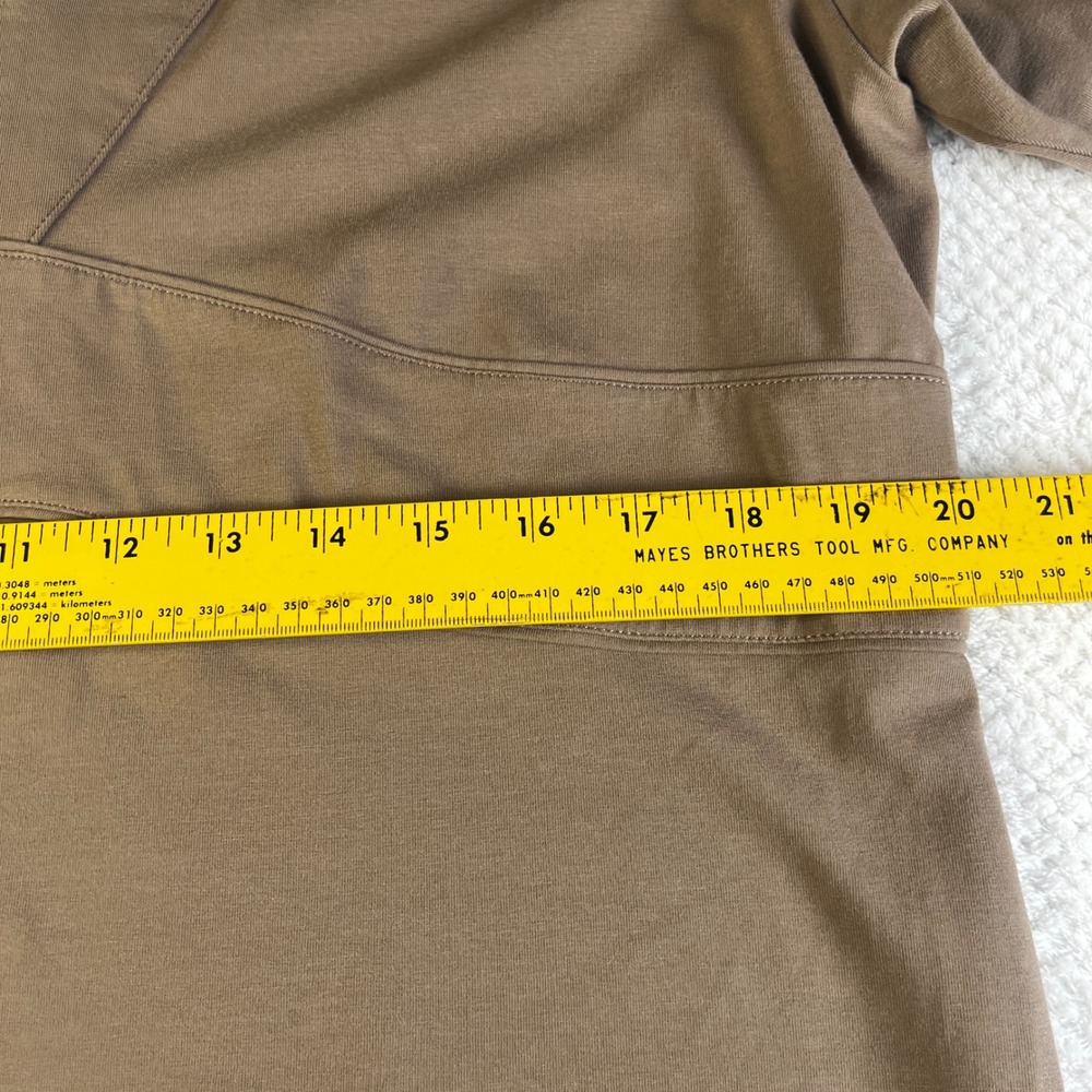Acacia Willa P Women's Brown V Neck 3/4 Sleeve Dress‎ with Embroidered Trim XL - Picture 5 of 9